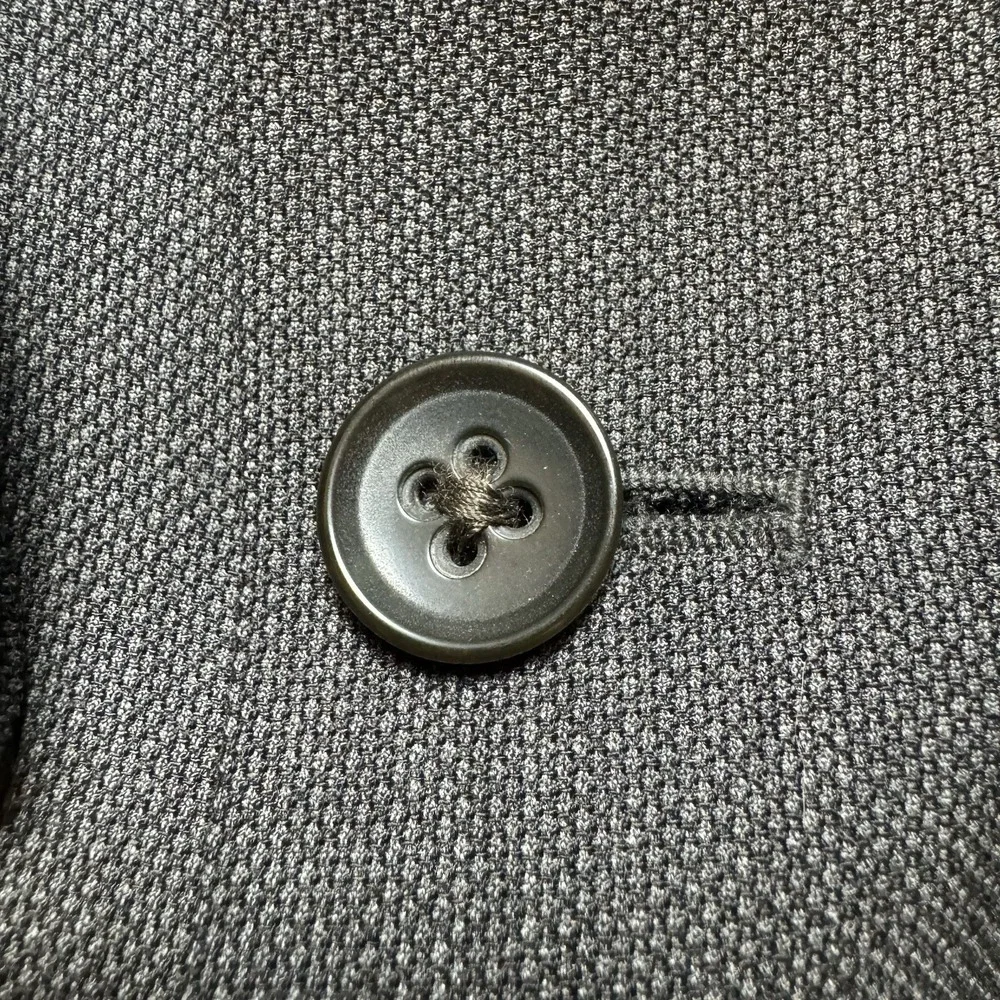 Banana Republic Suit Jacket Mens 44L Grey Wool Blend 3-Button Blazer Performance
